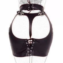 Load image into Gallery viewer, Black Erotic Fetish  mini dress for Adult Game
