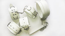 Load image into Gallery viewer, Luxury soft white Bondage  handcuffs and  collar