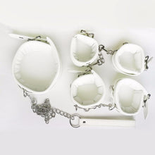 Load image into Gallery viewer, Luxury soft white Bondage  handcuffs and  collar